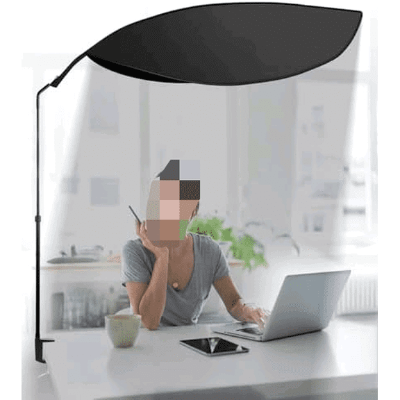 Cubicle Shade and Desk Shade, Adjustable Office Cubicle Desk Canopy to Block Light and AC Airflow, for Cubicle Cover & Light Shield for Partitions to Block Overhead Light and Glare, Black - 2025 New