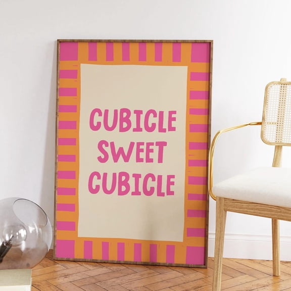 Cubicle Sweet Cubicle Corporate Office Quote Decor Wall Art