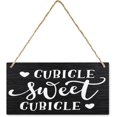 Cubicle Sweet Cubicle Hanging Printed Wooden Plaque - 12 x 8 Inch ...