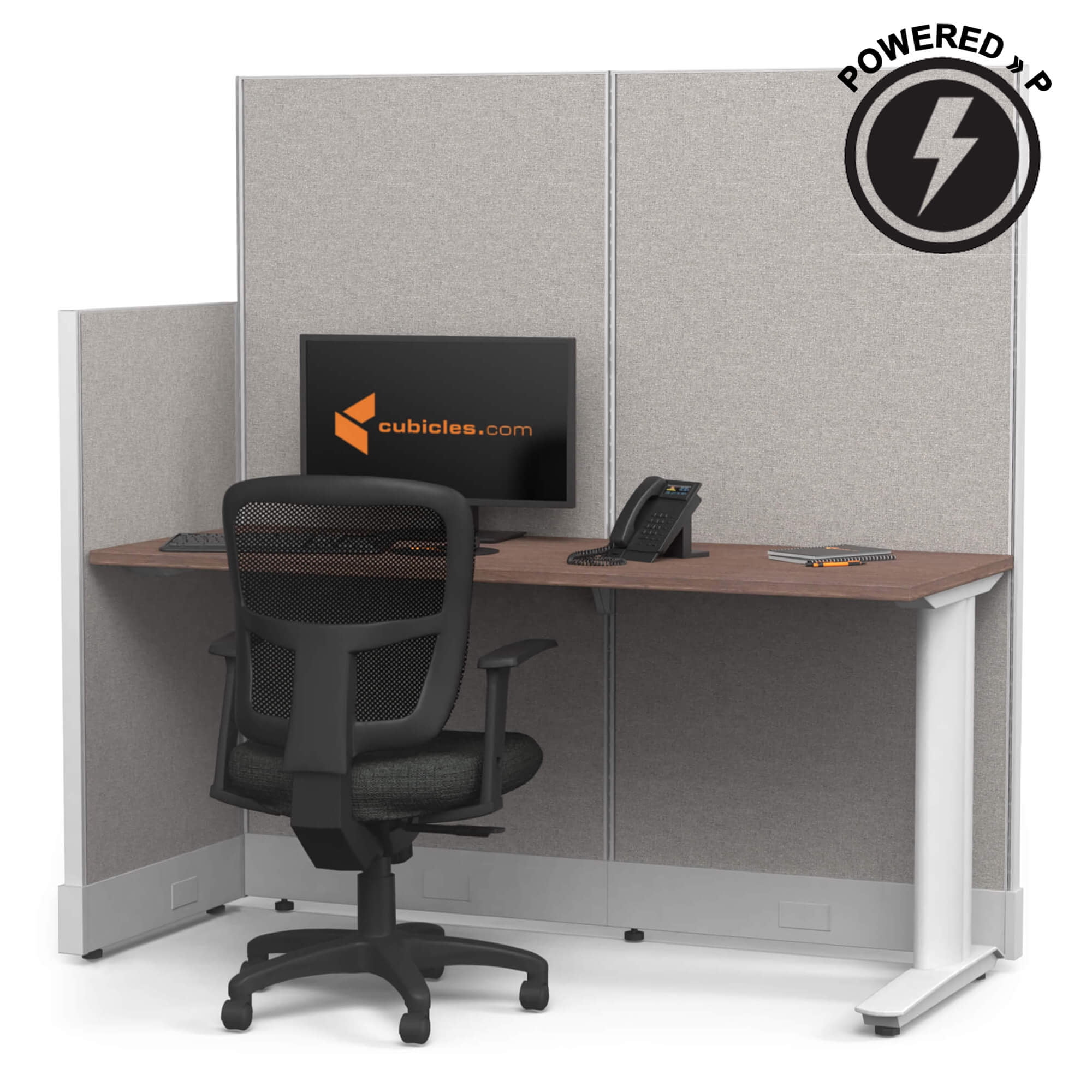 Cubicle Frame CubiclesDotcom Straight Cubicle Office Desk Workstation with Power | 5 ...
