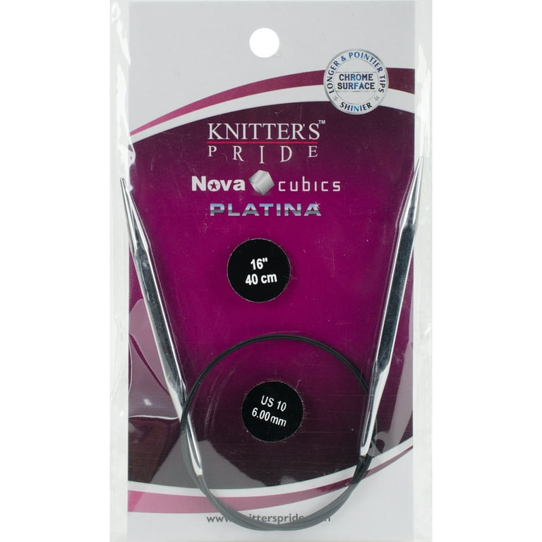16 Inch Knitter's Pride Nova Cubics Platina Circular Needle