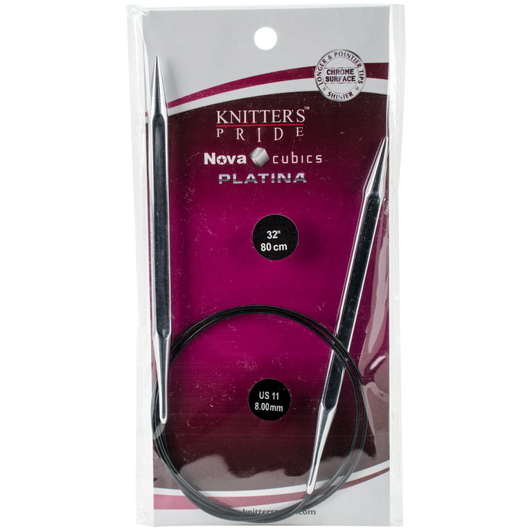 Knitter's Pride Nova Cubics Platina Fixed 32 Circular Needles, US 11 (8 mm)