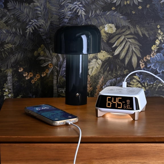 CubieTime Zen White Noise Sleep Sounds Alarm Clock with USB-C Charging & Night Light