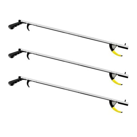 Cubii Health Lightweight 26" Easy-to-Use Reacher Grabber Tool, Aluminum, (3 Pack)