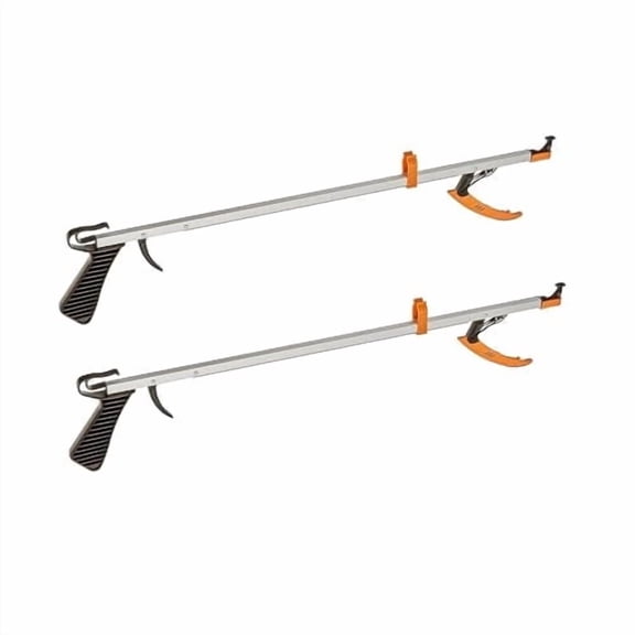 Cubii Health Lightweight Compact 15" Easy-to-Use Reacher Grabber Tool with Magnetic Tip, Aluminum, (2 Pack)