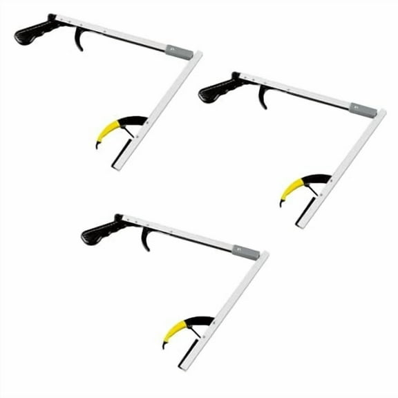 Cubii Health Lightweight Folding 26" Easy-to-Use Reacher Grabber Tool, Aluminum, (3 Pack)