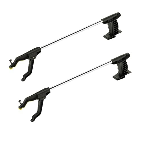 Cubii Health Lightweight Rotating 24" Easy-to-Use Reacher Grabber Tool, Aluminum, (2 Pack)