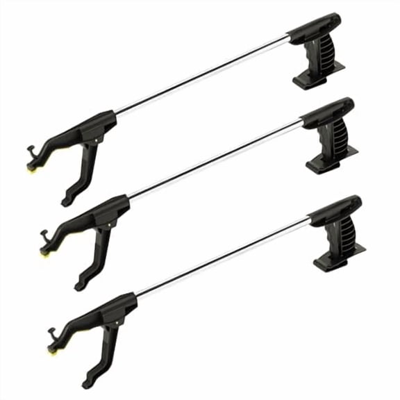 Cubii Health Lightweight Rotating 24" Easy-to-Use Reacher Grabber Tool, Aluminum, (3 Pack)