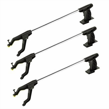 Cubii Health Lightweight Rotating 24" Easy-to-Use Reacher Grabber Tool, Aluminum, (3 Pack)
