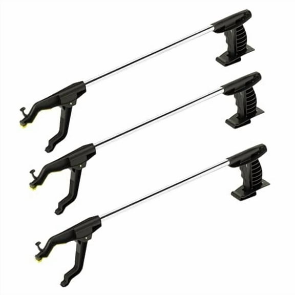 Cubii Health Lightweight Rotating 24" Easy-to-Use Reacher Grabber Tool, Aluminum, (3 Pack)