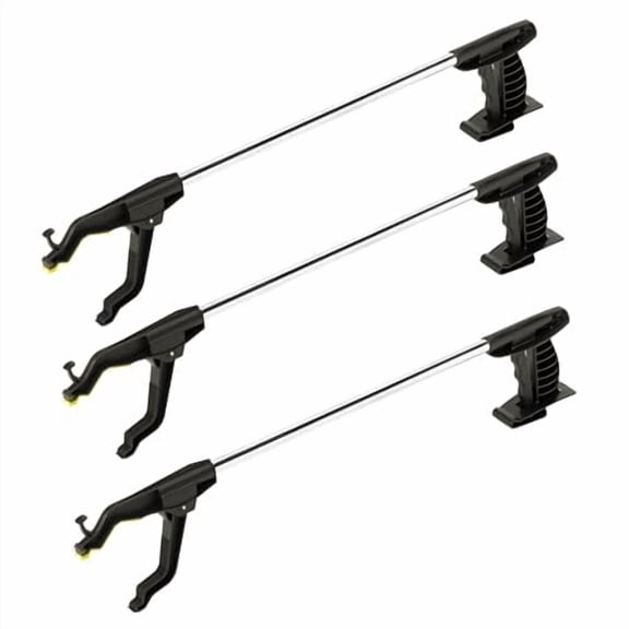 Cubii Health Lightweight Rotating 30" Easy-to-Use Reacher Grabber Tool, Aluminum, (3 Pack)