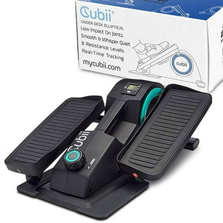 Cubii JR1, Compact Seated Under Desk Elliptical Trainer, 8 Adjustable Magnetic Resistance, Aqua