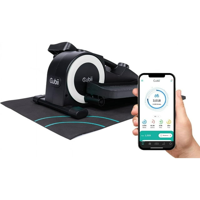 Cubii JR1+ Compact Under Desk Elliptical Bundle with NonSlip Mat 8