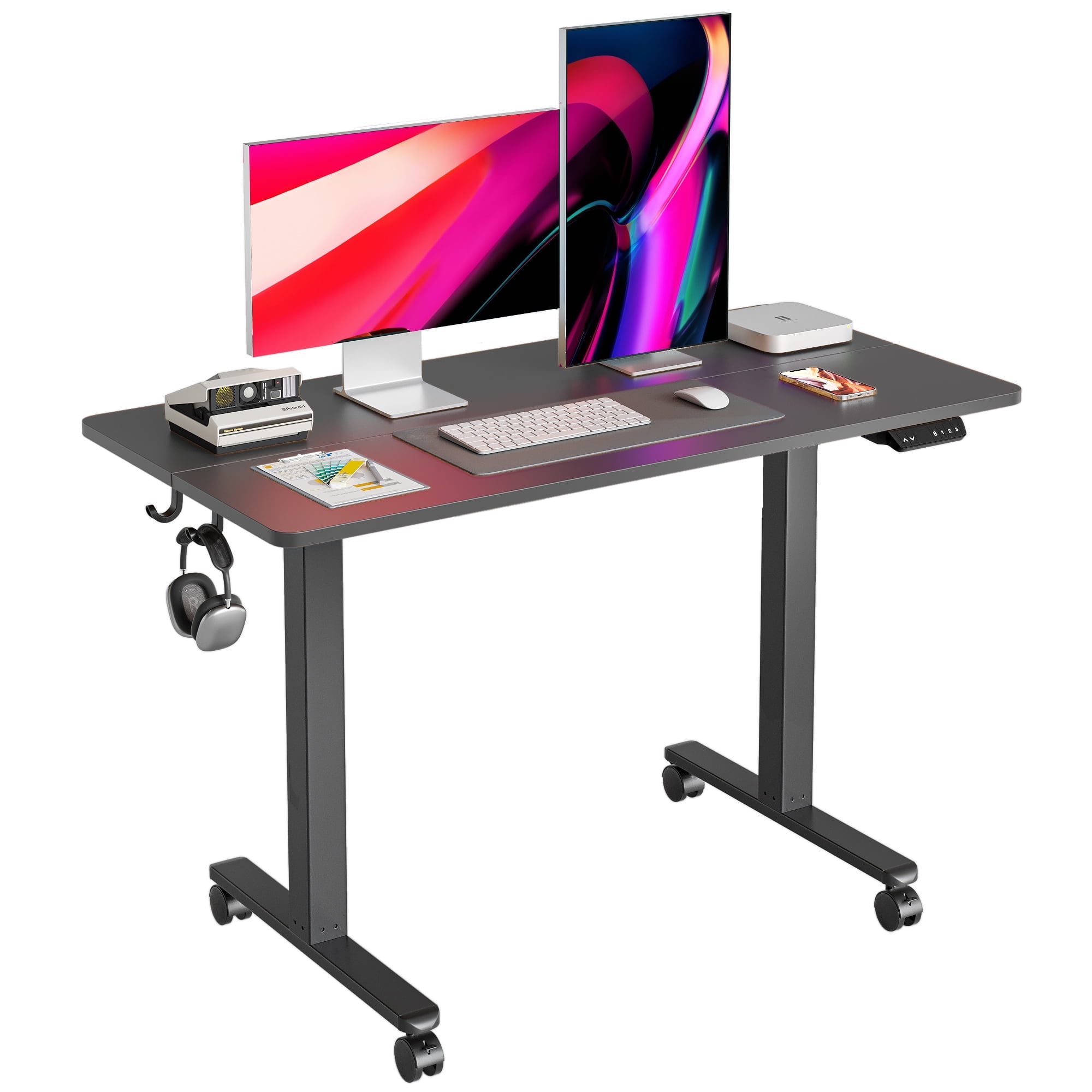 Cubiker 48 x 24 inch Standing Desk Height Adjustable Desk Home Office Electric Table, Black
