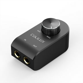 Cubilux 6.35mm Volume Controller, 1/4" Inline Stereo Audio Volume Attenuator with Full Aluminum Alloy Case for Interference Isolation, -Inch Volume in-Line Control Knob