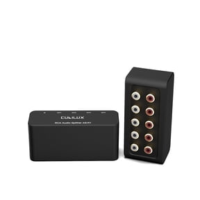 Cubilux AS-R1 4-Way Audio Splitter Box - 4-Channel Stereo RCA Splitter - Aluminum Alloy (1 in 4 Out)