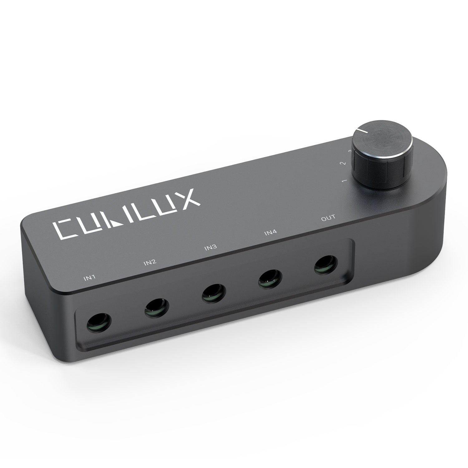 Cubilux Bidirectional 3.5mm Audio Switcher (1-in to 4-Out / 4-in to 1-Out), Stereo 1/8” Aux Selector Box for Speaker Headphones/Earphones, Audio Switch for Laptop Computer Smartphone Tablet