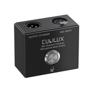 Cubilux MMX-1 XLR Mute Switch for Microphone, Full Aluminum Alloy Case MIC On/Off Switcher with 1/4  Arri Locating Mounting Hole