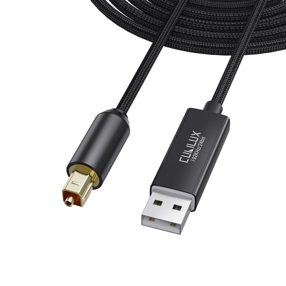 Cubilux USB A to TOSLINK Optical Audio Cable, Unidirectional USB Type A to SPDIF Digital Aux Cord, S/PDIF Transmitter for Computer/Laptop/PC(5.1 Surround Sound) and PS5/4(Stereo), NOT for TV, 6.6 FT