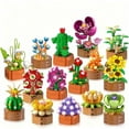 thumbnail image 1 of Cubimana 15 Pack Mini Flower Succulents Building Sets Botanical Collection (1314PCS), 1 of 8
