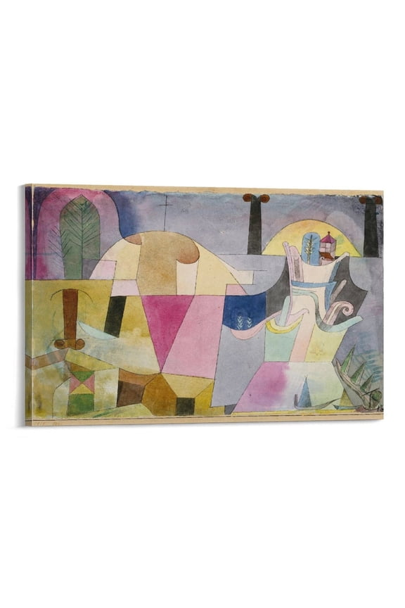 Cubist Abstract Painters Paul Klee Landscape with Black Columns Poster Posters Wall Art Painting Canvas Gift Living Room Prints Bedroom Decor Poster Artworks 12x18inch(30x45cm)