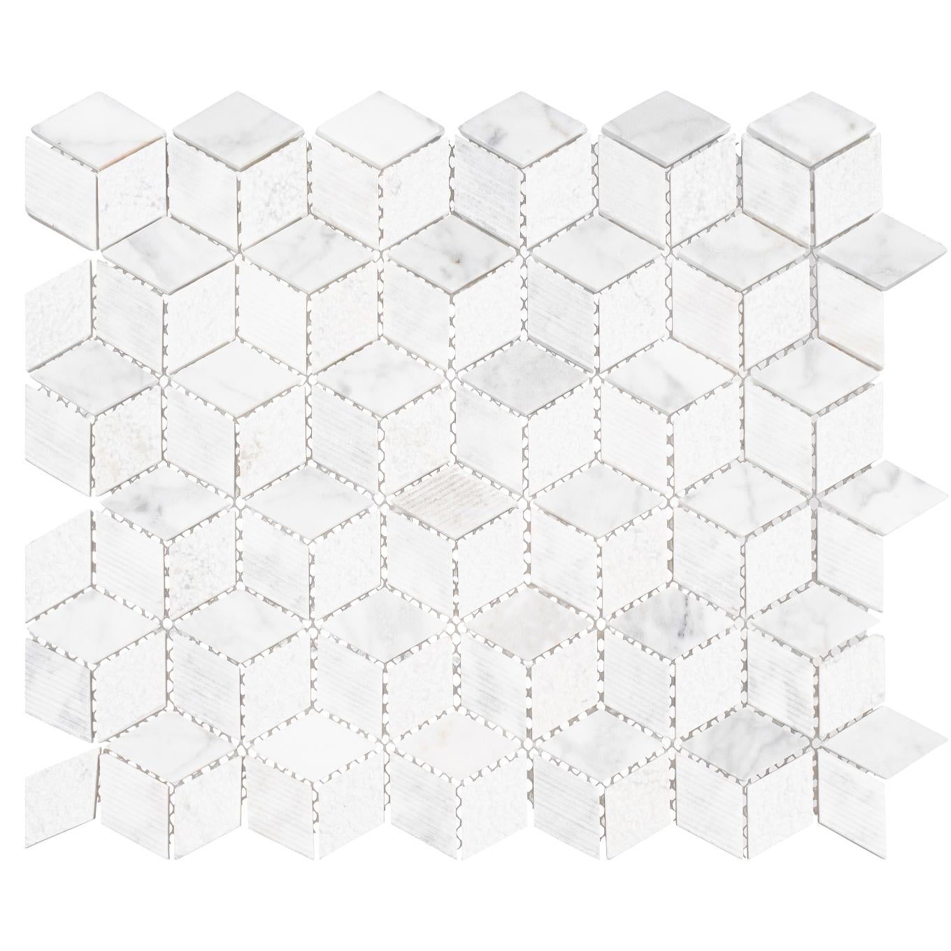 Heather Gray Marble Mosaic Bathroom and Outdoor Tile