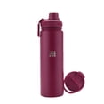 thumbnail image 1 of Cubitt Insulated Sports Hydro Water Bottle 24 oz, 2 Lids (Coffee Lid and Wide Mouth Twist Sports Lid), Stainless Steel, Double Walled. Cold for up to 24 hours, Hot for up to 12 hours. BURGUNDY, 1 of 2