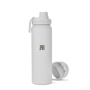 Cubitt Insulated Sports Hydro Water Bottle 24 oz, 2 Lids Coffee Lid and Wide Mouth Twist Sports Lid, Stainless Steel, Double Walled. Cold for up to 24 hours, Hot for up to 12 hours. WHITE