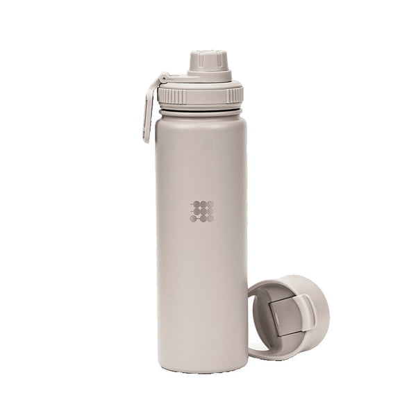 Cubitt Insulated Sports Hydro Water Bottle 24 oz, 2 Lids (Coffee Lid and Wide Mouth Twist Sports Lid), Stainless Steel, Double Walled. Cold for up to 24 hours, Hot for up to 12 hours. SAND