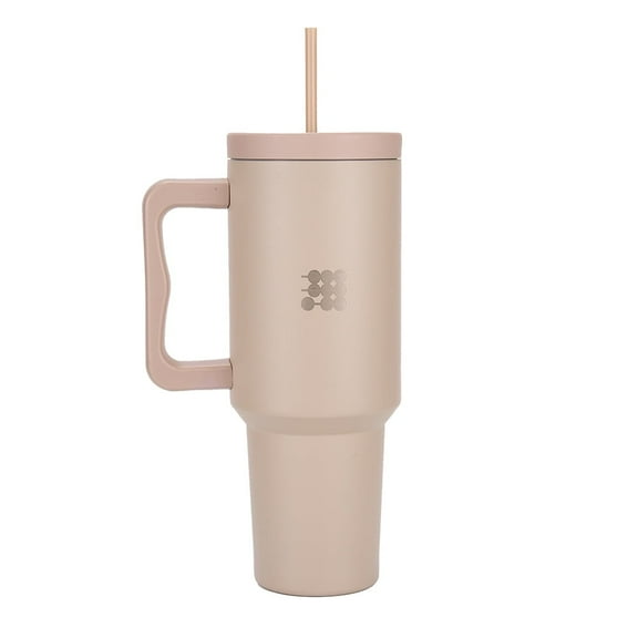Cubitt Insulated Stainless Steel 40 oz Tumbler with Handle and Straw Lid, Cupholder Friendly
