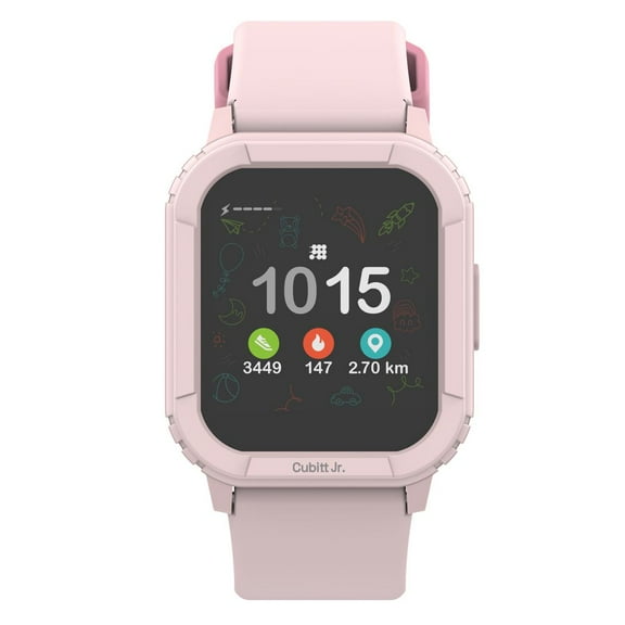 Cubitt Jr Smart Watch Fitness Tracker for Kids and Teens, Waterproof, Pink