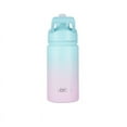 thumbnail image 1 of Cubitt Kids Water Bottle 14 oz with Straw Lid, Insulated Stainless Steel, Double Walled Tumbler Travel Cup, Thermo Mug, Leak Proof, Cold for up to 24 hours, Hot for up to 12 hours Pink/Aqua, 1 of 2