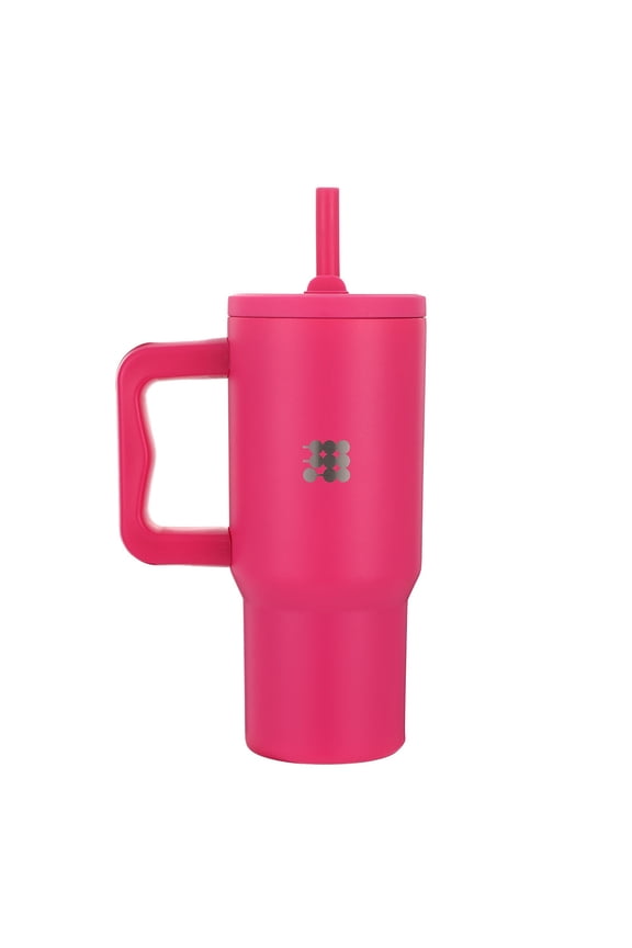 Mini Tumbler 24oz Leak-Proof Stainless Steel Insulated Cup with Handle and Straw, BPA-Free, Dishwasher Safe, Keeps Drinks Cold Up to 24 Hours