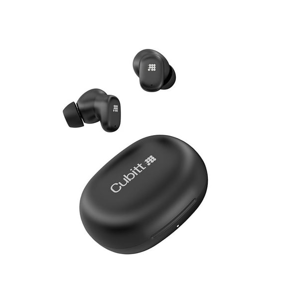 Cubitt Power Earbuds with Bluetooth 6.0, 55ms Low Latency, 5H Playback, 500mAh Case, Transparency Mode, USB-C Fast Charging, Touch Controls & Voice Assistant