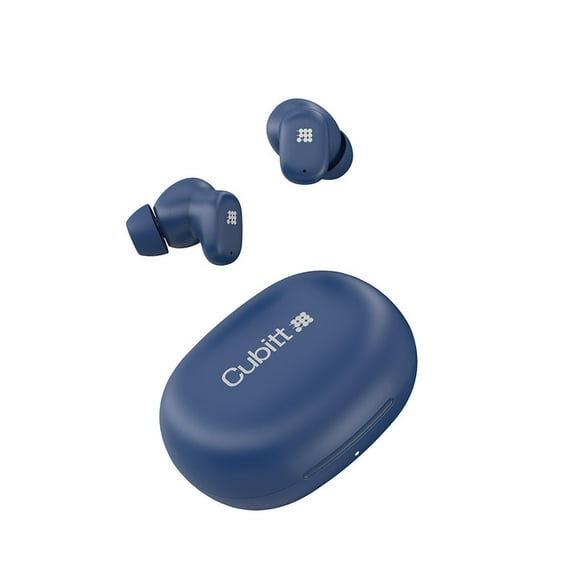 Cubitt Power Earbuds with Bluetooth 6.0, 55ms Low Latency, 5H Playback, 500mAh Case, Transparency Mode, USB-C Fast Charging, Touch Controls & Voice Assistant