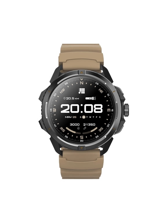 TERRA Rugged Smartwatch with Dual-Band GPS (L1+L5), 1.48” AMOLED Display, Offline Maps, AI Coach, VITA Assistant, Military Certified, 5ATM, Up to 14-Day Battery Life