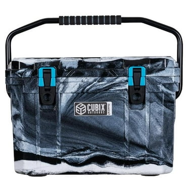 Cubix Outdoors 20 QT QuadraX Portable Insulated Hard Cooler - Fits 14 Cans - Winter Camo