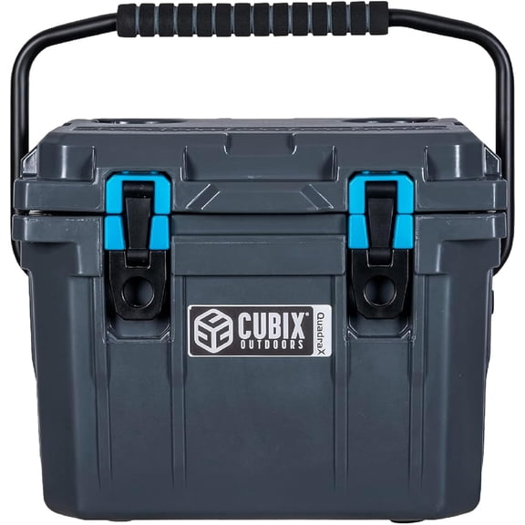 Cubix Outdoors, QuadraX 10QT Rotomolded Personal Cooler, Insulated Portable Hard Ice Chest, 3 Day Cold Retention, Lunch Box