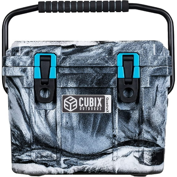 Cubix Outdoors, QuadraX 10QT Rotomolded Personal Cooler, Insulated Portable Hard Ice Chest, 3 Day Cold Retention, Lunch Box