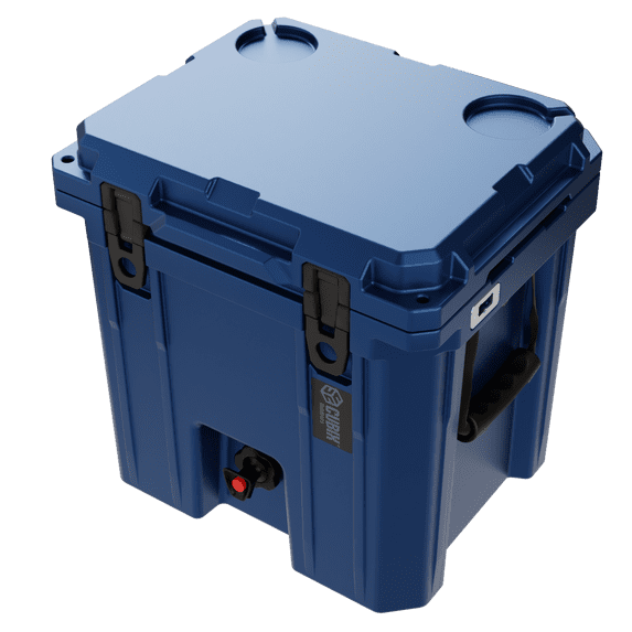 5 Gallon, 2-in-1 Beverage Dispenser/Cooler - QuadraX Hard Cooler-Abyss Blue