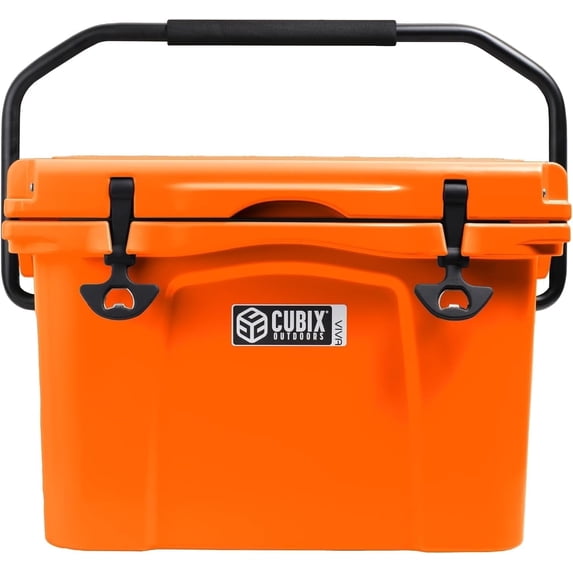 Cubix Outdoors Viva 25 QT Portable Insulated Hard Cooler - Fits 30 Cans - Zesty Orange
