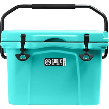 Cubix Outdoors Viva 25 QT Portable Insulated Hard Cooler - Fits 30 Cans - Turquoise