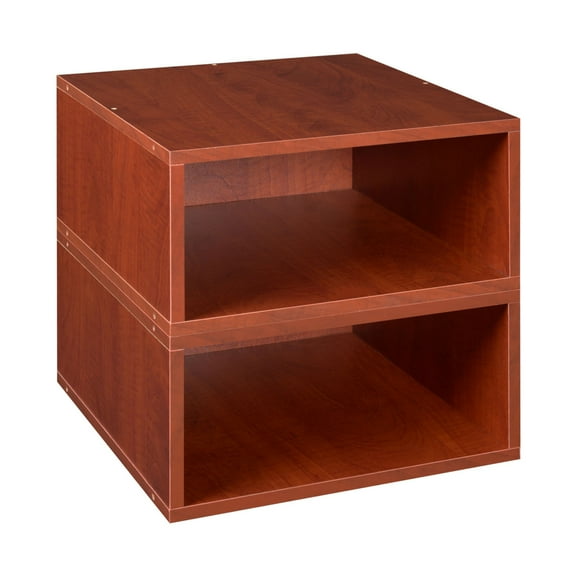 Cubo Storage Set- 2 Half Size Cubes- Warm Cherry