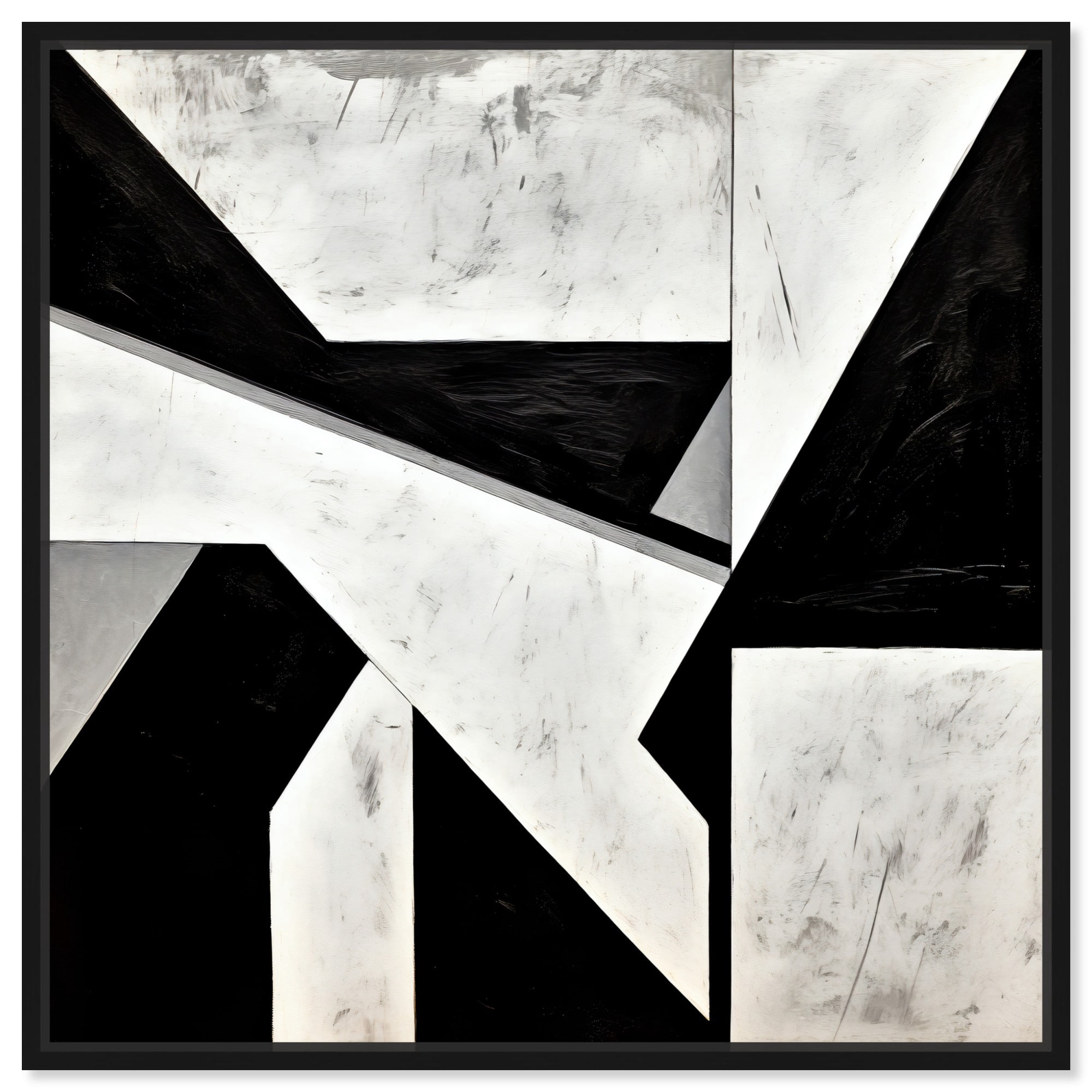 Cubos Abstracts Canvas Black And White Abstract Art By Notoriart, Black ...
