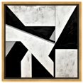 thumbnail image 1 of Cubos Abstracts Canvas Black And White Abstract Art By Notoriart, Gold Frame, 40" x 40", 1 of 7