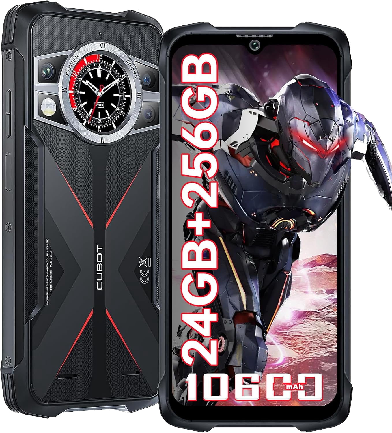 Cubot Kingkong 9 Rugged Phone,24(12+12)GB 256GB,10600mAh, 6.58" Inch