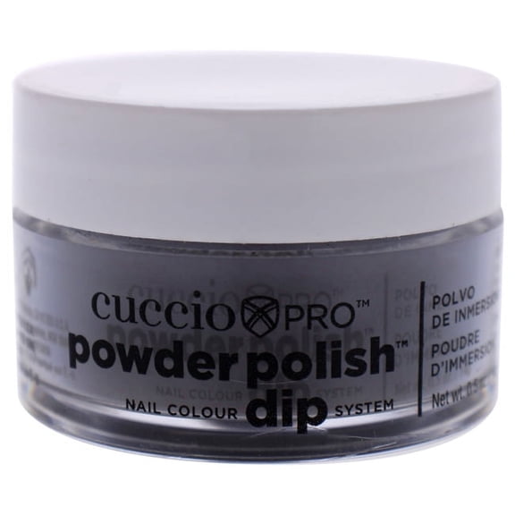 Cuccio Colour Pro Powder Polish Nail Colour Dip System - Black With Red Glitter Nail Powder 0.5 oz