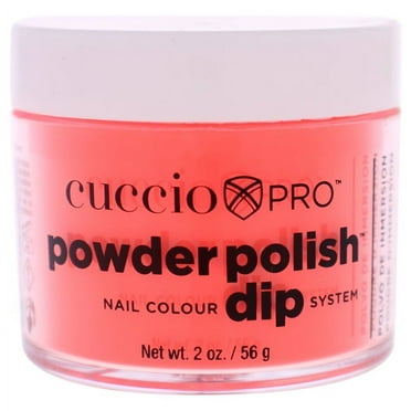 Cuccio Colour Pro Powder Polish Nail Colour Dip System - Neon Red Nail Powder 1.6 oz