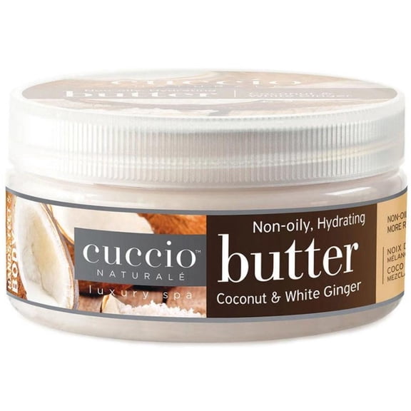 Cuccio Naturale Butter Blend Coconut & White Ginger Body Butter, 8 fl oz
