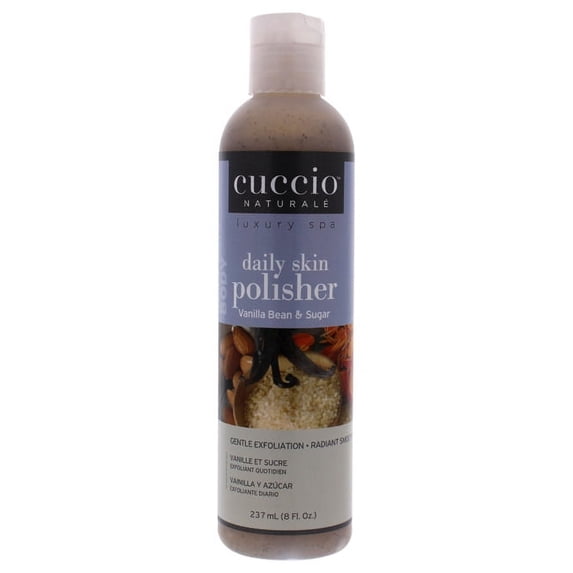 Cuccio Naturale Luxury Spa Daily Skin Polisher - Vanilla Bean and Sugar Scrub 8 oz